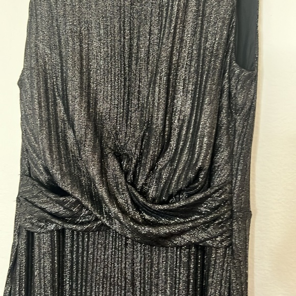 BCBGeneration Sleeveless maxi dress black with silver sparkles. - Picture 4 of 9